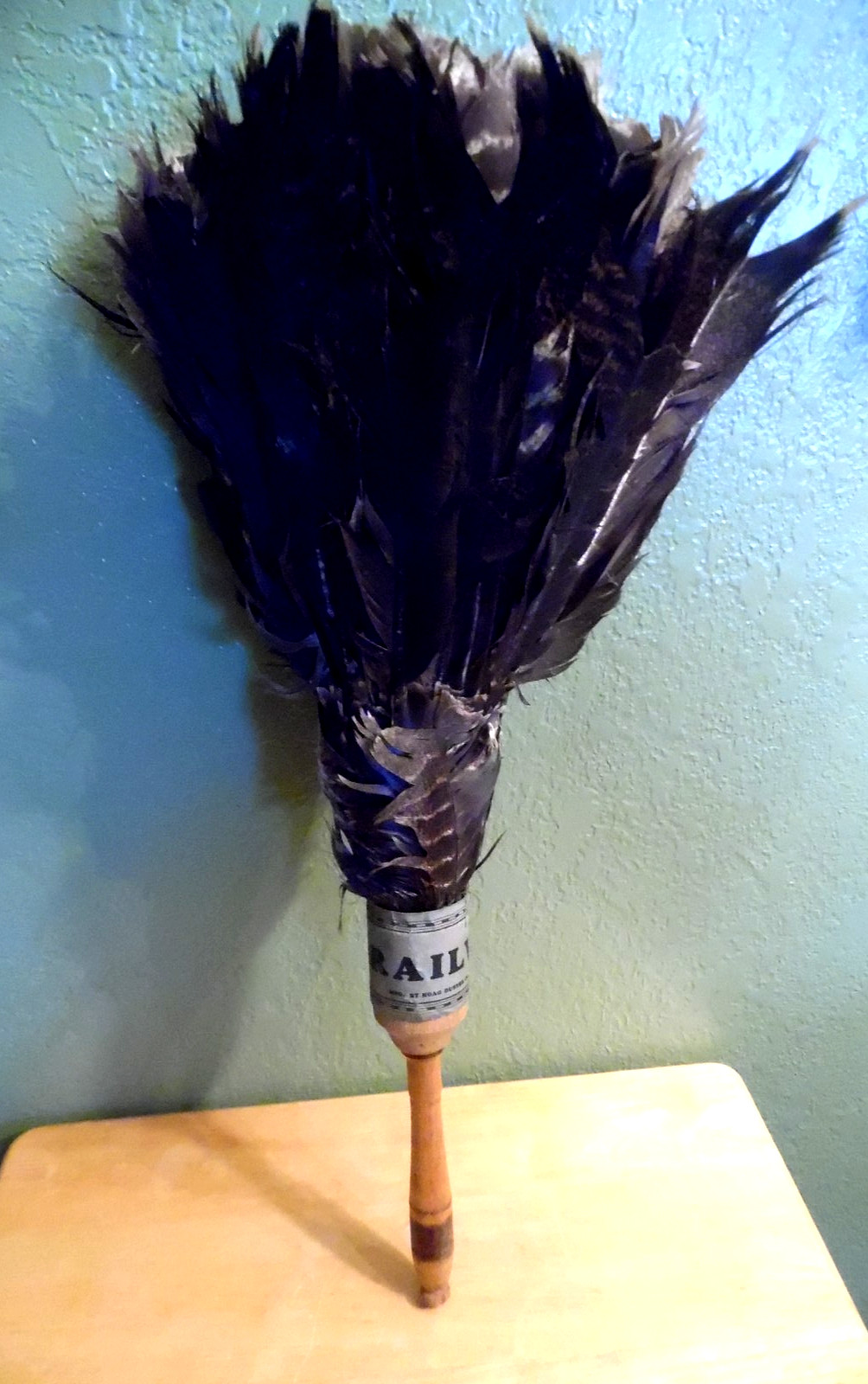 ANTQ EARLY 1900'S LOUISVILLE & NASHVILLE RR TRAIN CAR TURKEY FEATHER DUSTER ANTQ EARLY 1900'S LOUISVILLE & NASHVILLE RR TRAIN CAR TURKEY FEATHER DUSTER