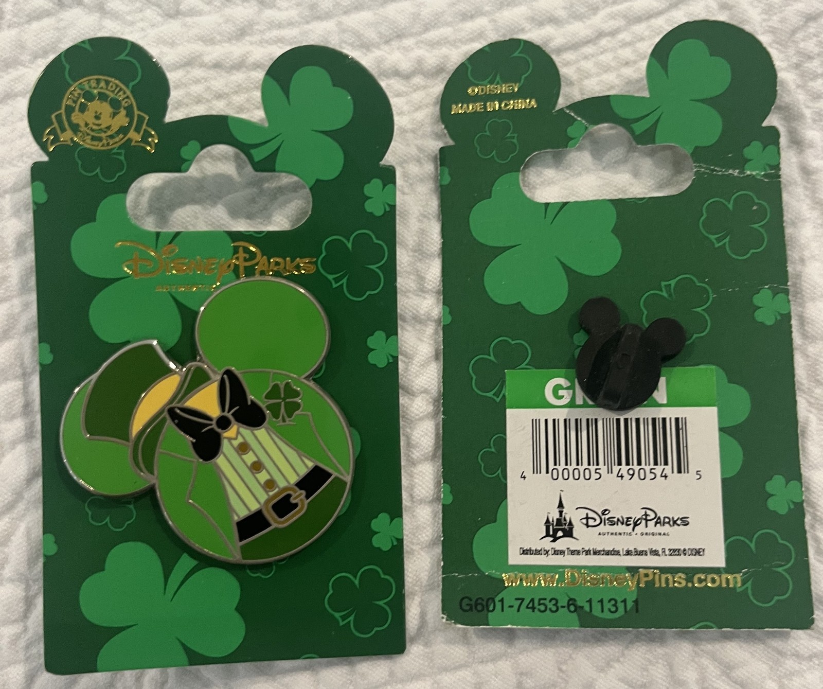 Disney St Patricks Mickey pin 2015