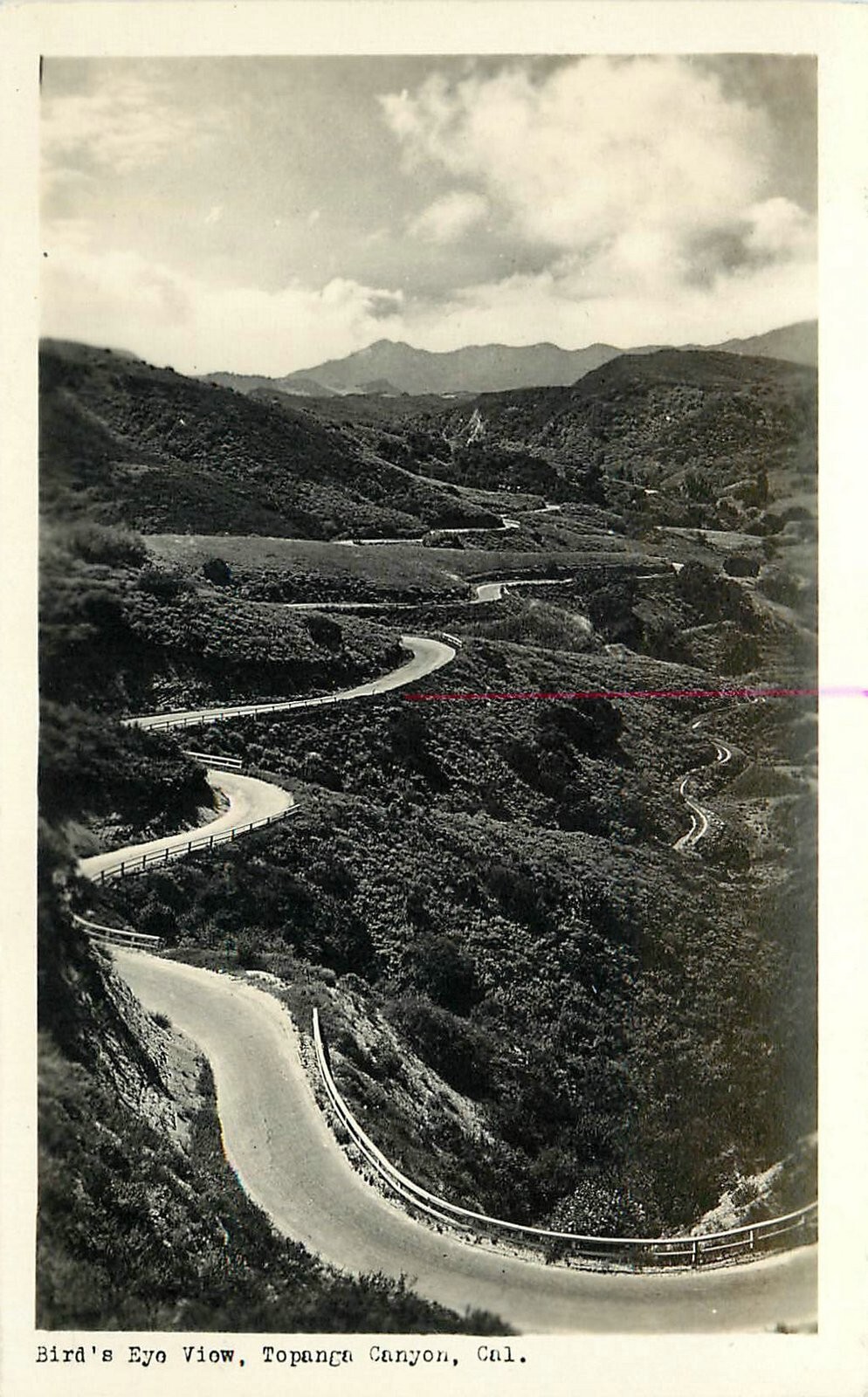 Postcard RPPC 1920s Topanga Canyon California Birdseye View 24-5642 Postcard RPPC 1920s Topanga Canyon California Birdseye View 24-5642