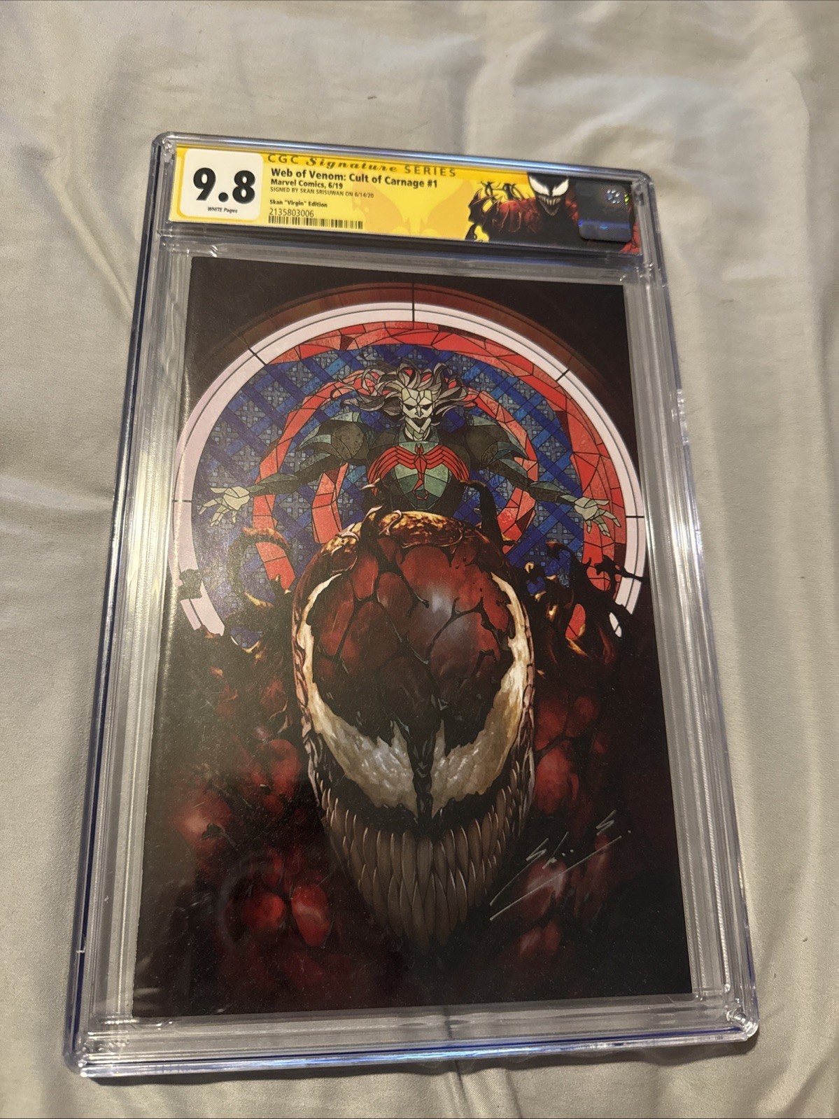 Web of Venom: Cult of Carnage #1 CGC 9.8 SS Signed Skan Srisuwan Virgin Edition Web of Venom: Cult of Carnage #1 CGC 9.8 SS Signed Skan Srisuwan Virgin Edition