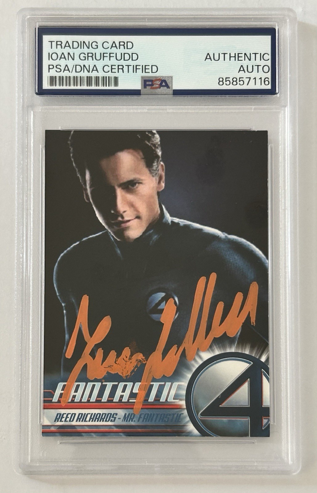 2005 UPPER DECK IOAN GRUFFUDD SIGNED REED RICHARDS FANTASTIC FOUR CARD PSA COA