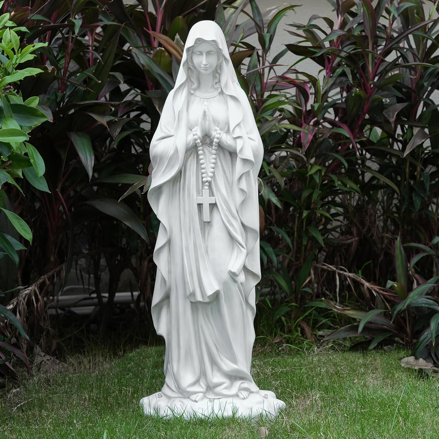 Virgin Mary Statue 31.49 Inch Religious Garden Statue Solar Mary Statue Outdoor Virgin Mary Statue 31.49 Inch Religious Garden Statue Solar Mary Statue Outdoor