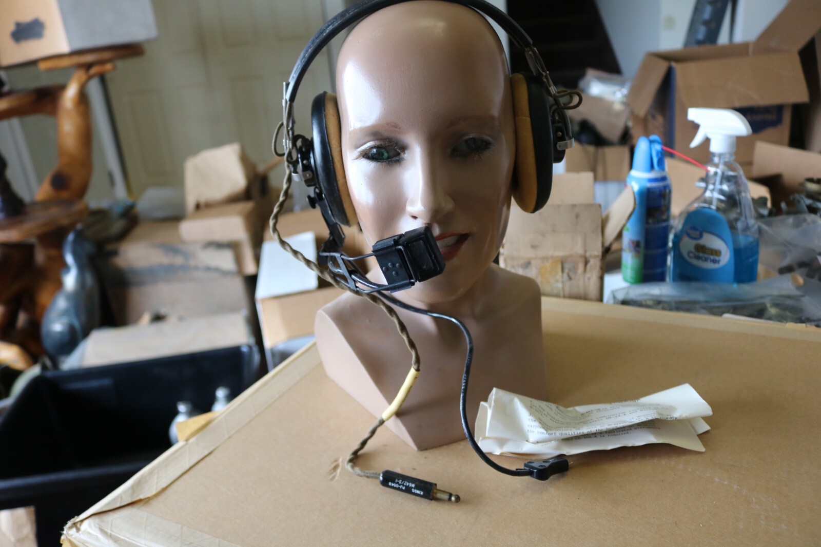 NOS USGI Audiosears H-46A /UR 1970s pilots headset + mic
