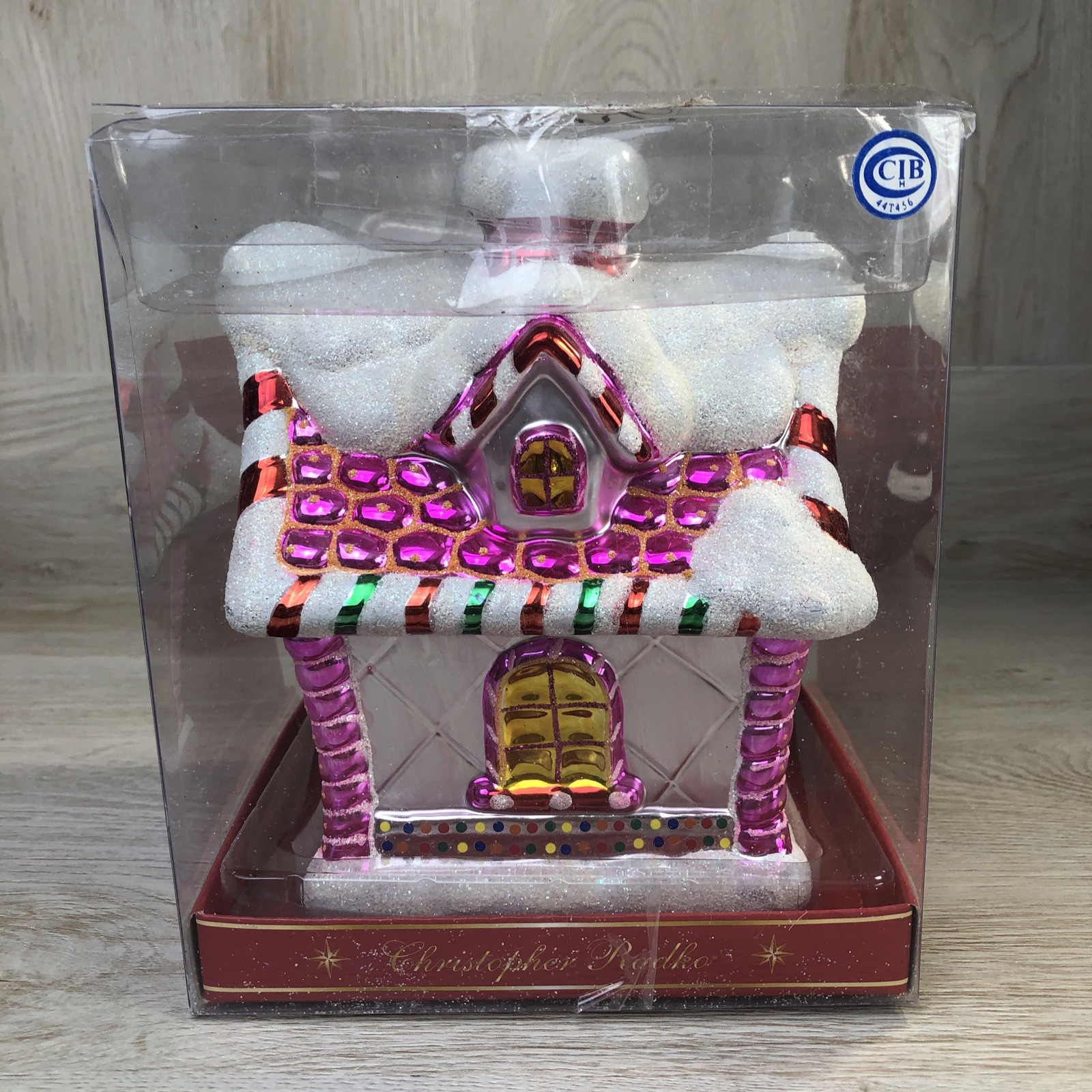 VTG 2004 Christopher Radko GINGERBREAD CANDY CHATEAU Lidded Christmas Decor NEW VTG 2004 Christopher Radko GINGERBREAD CANDY CHATEAU Lidded Christmas Decor NEW