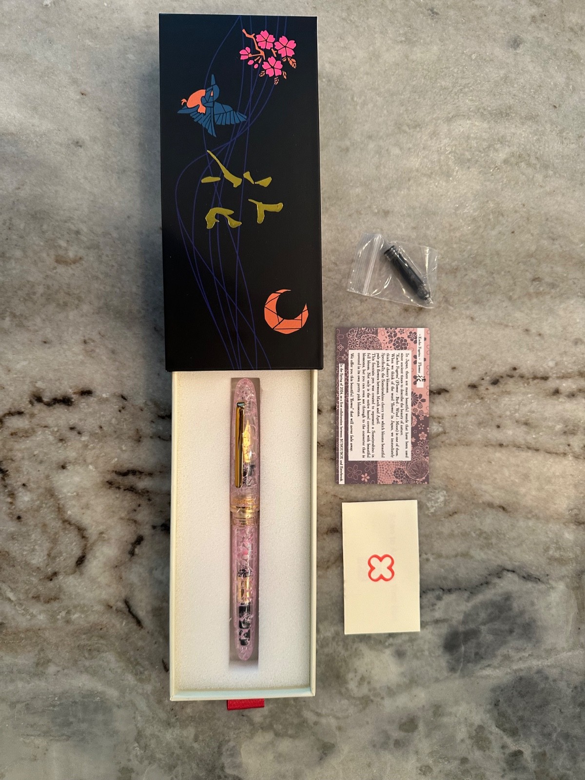 Esterbrook x BUNGUBOX Estie Fountain Pen Kachofugetsu - Cherry Blossom Fine NEW