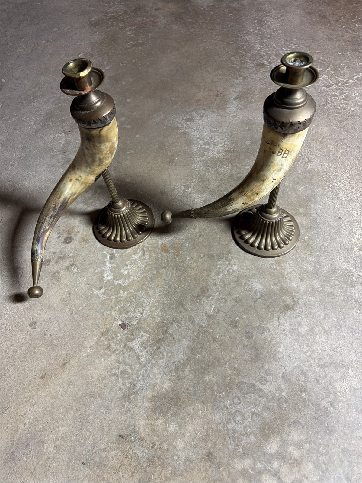 Antique Pair Of Victorian Horn Candle Holders Sconces Drinking Horn Powder Horn Antique Pair Of Victorian Horn Candle Holders Sconces Drinking Horn Powder Horn