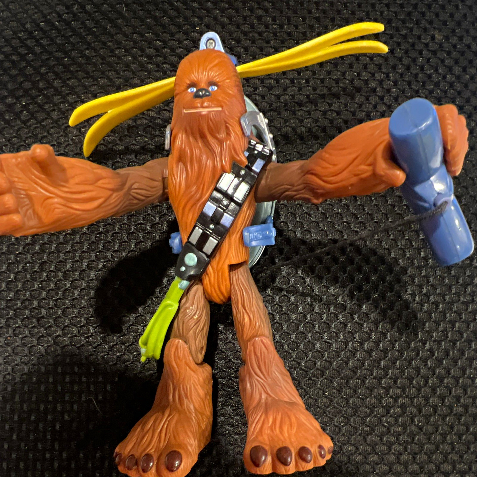 Star Wars Chewbacca Action Figure w/ Jetpack Backpack & Blue Blaster