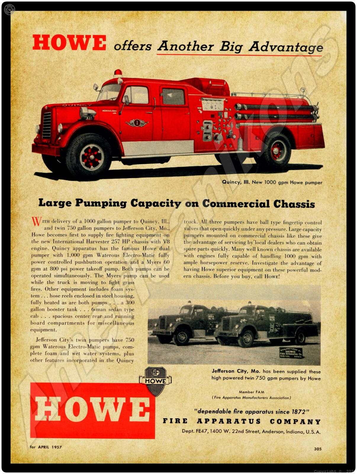 Quincy, Illinois Fire Dept. NEW Metal Sign - 24