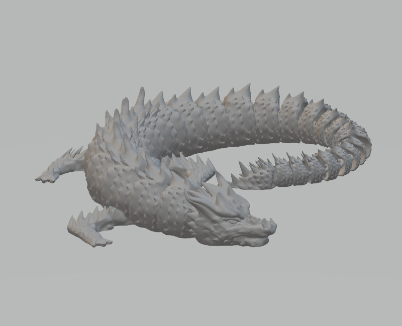 Articulated Sea Dragon Resin Sculpture Statue Model Kit  Unpainted/Unassembled