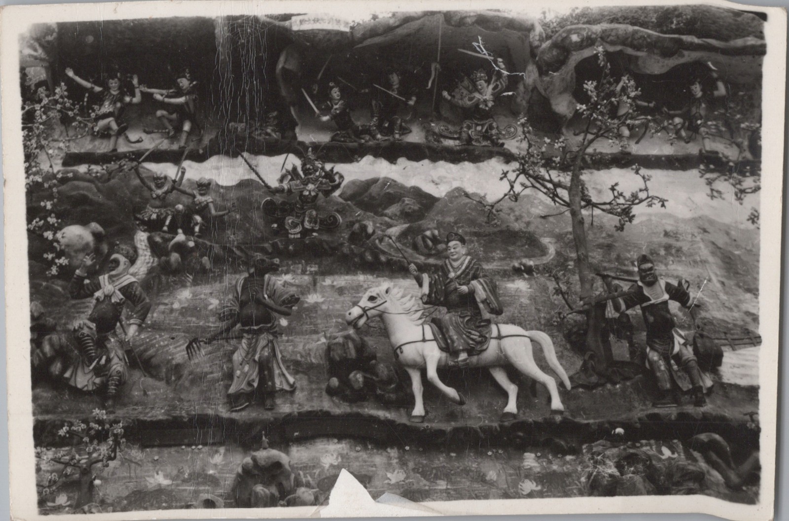 Asian Relief Carving VINTAGE PHOTO Haw Par Mansion (Tiger Balm Garden) Hong Kong Asian Relief Carving VINTAGE PHOTO Haw Par Mansion (Tiger Balm Garden) Hong Kong