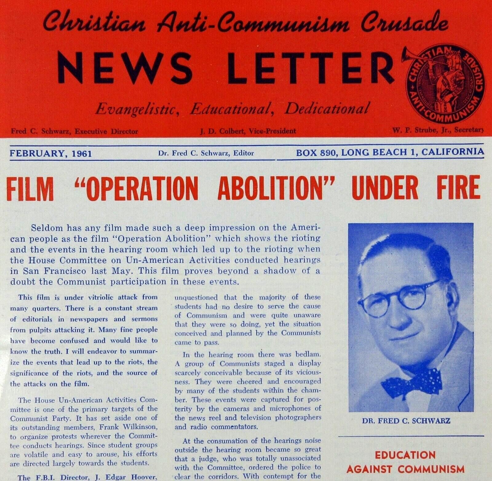 Vintage McCarthyism Christian Anti-Communism Crusade News Red Scare HUAC 1961