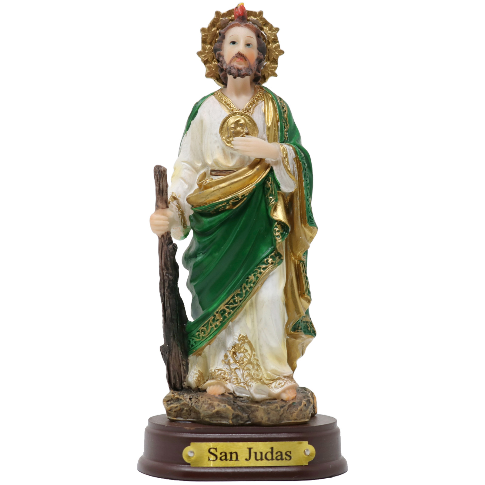 San Judas Tadeo 5 Inch Resin Statue St Jude Thaddeus San Judas Tadeo 5 Inch Resin Statue St Jude Thaddeus