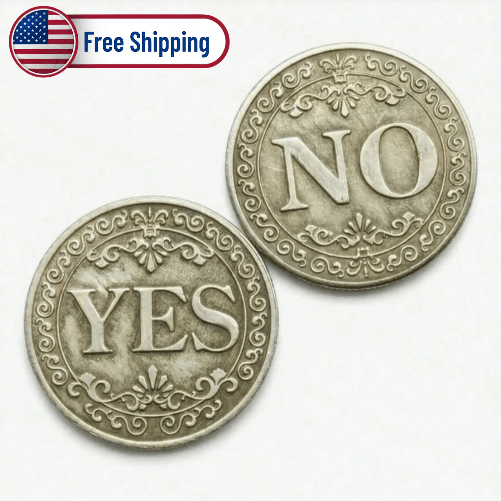 Yes No Decision Coin Lucky Coin Vintage Double Sided Choice Game Collectible Toy Yes No Decision Coin Lucky Coin Vintage Double Sided Choice Game Collectible Toy