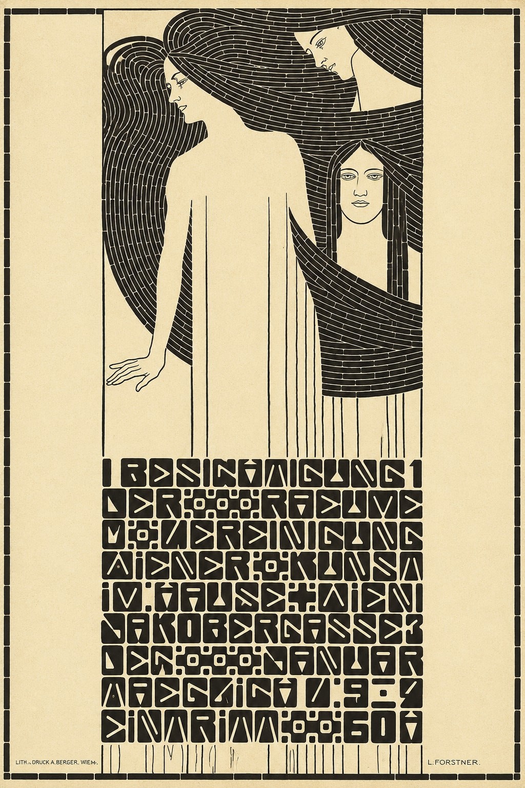 Elegant Art Nouveau (1906) Poster - 🖼️ 24x36” Premium Matte Paper 200gsm Elegant Art Nouveau (1906) Poster - 🖼️ 24x36” Premium Matte Paper 200gsm