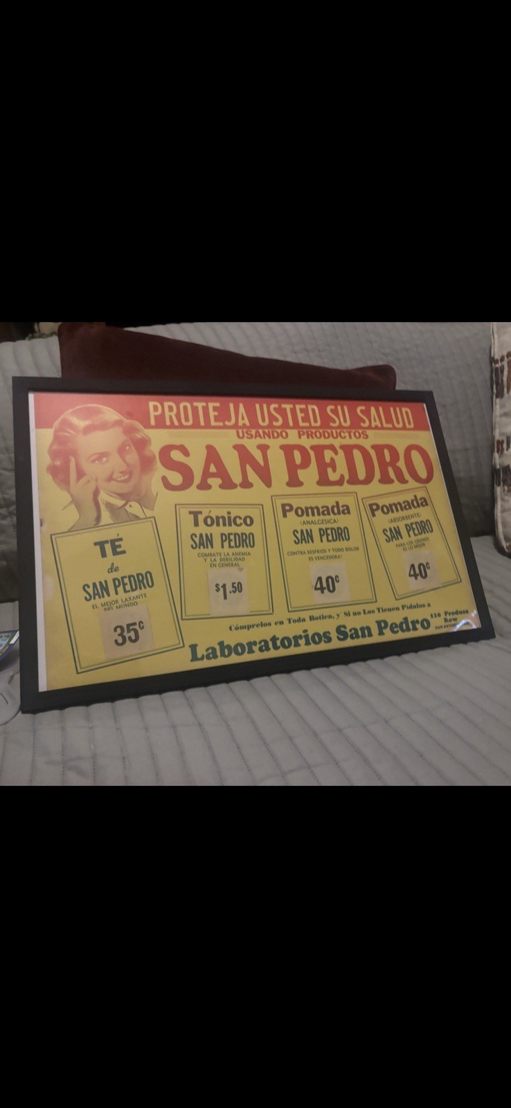1950’S ORIGINAL AD POSTER SAN PEDRO LABORATORIES HEALTH PRODUCTS SAN ANTONIO 1950’S ORIGINAL AD POSTER SAN PEDRO LABORATORIES HEALTH PRODUCTS SAN ANTONIO