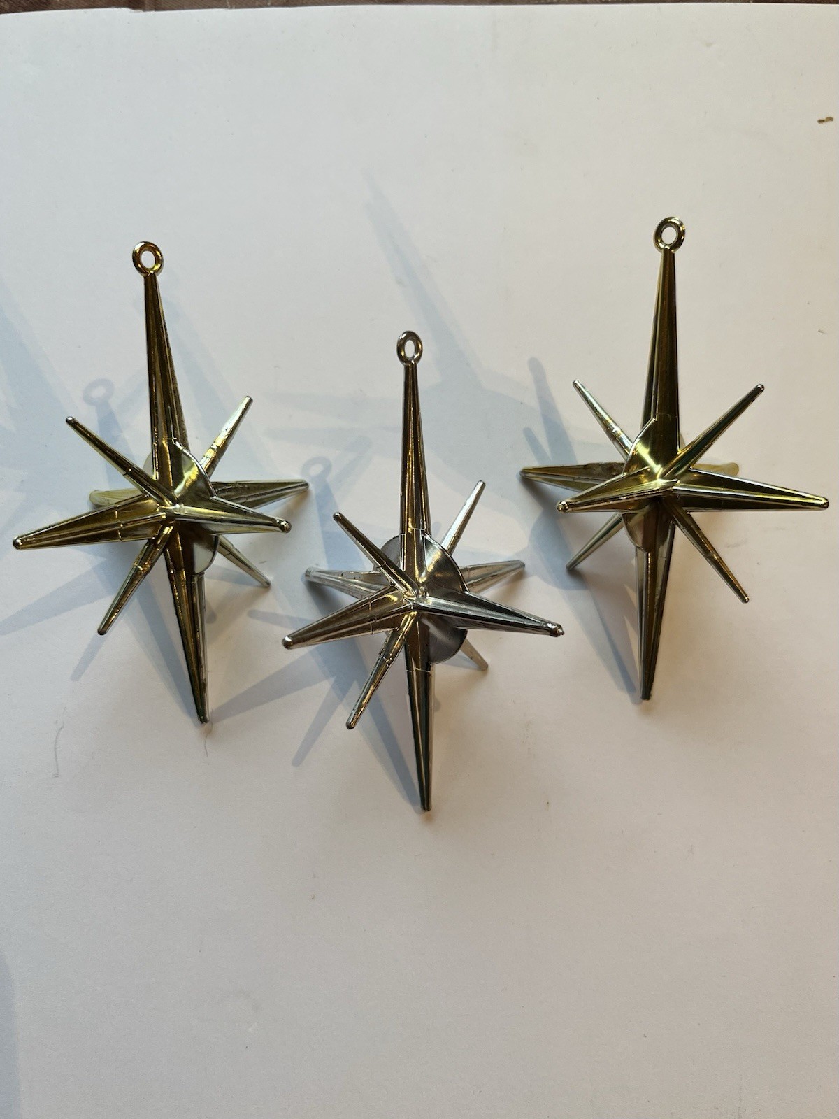 Vintage Bradford Plastic Starburst Atomic Ornaments
