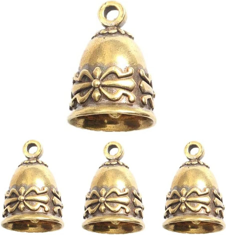 4 Pack Small Vintage Brass Hanging Bells Home Decor Craft Ornament Bells 4 Pack Small Vintage Brass Hanging Bells Home Decor Craft Ornament Bells