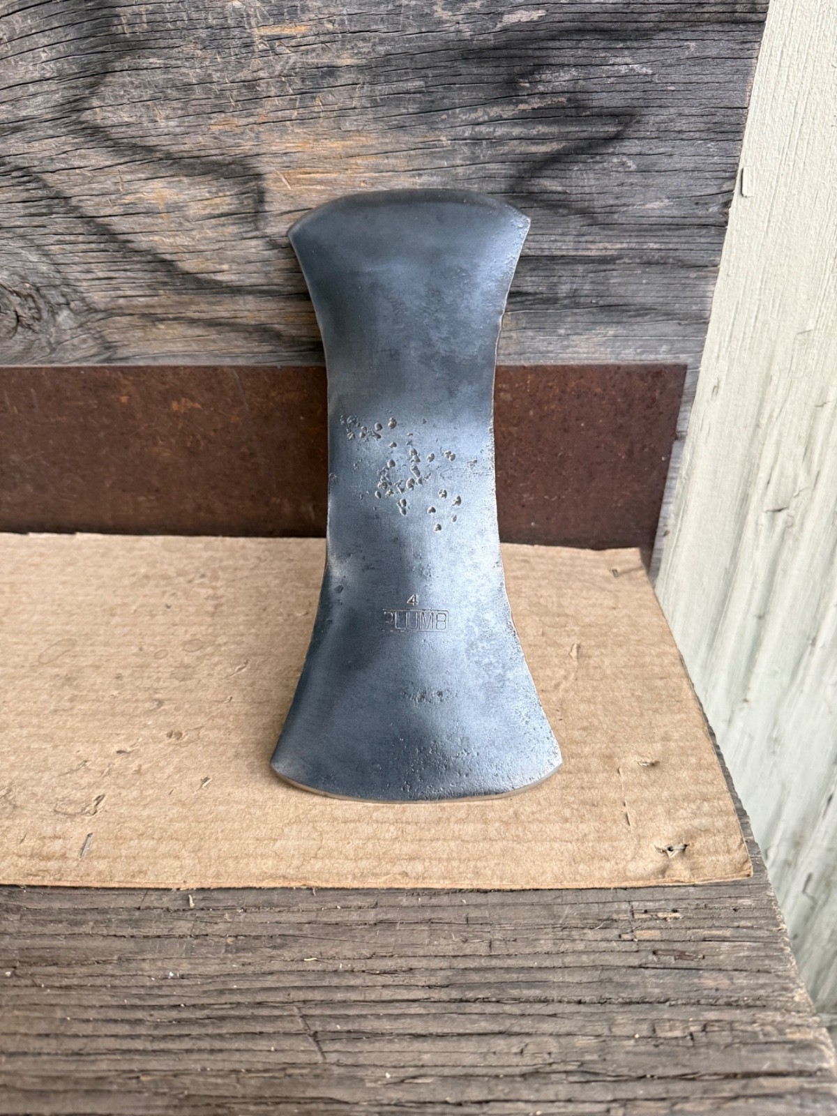 Vintage BIG 4 Lb. Plumb double bit axe head.