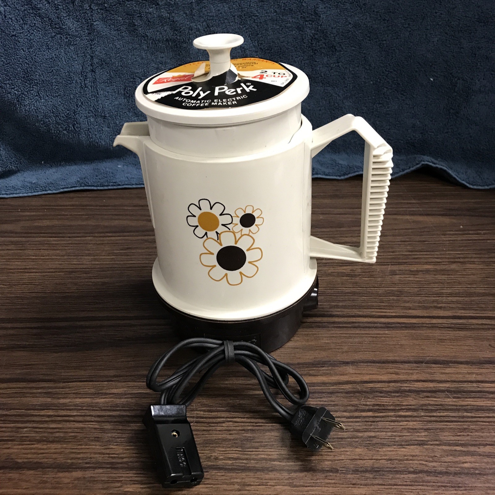 Vintage Regal Poly Perk Coffee Maker Percolator 2-4 Cup Tested & Working
