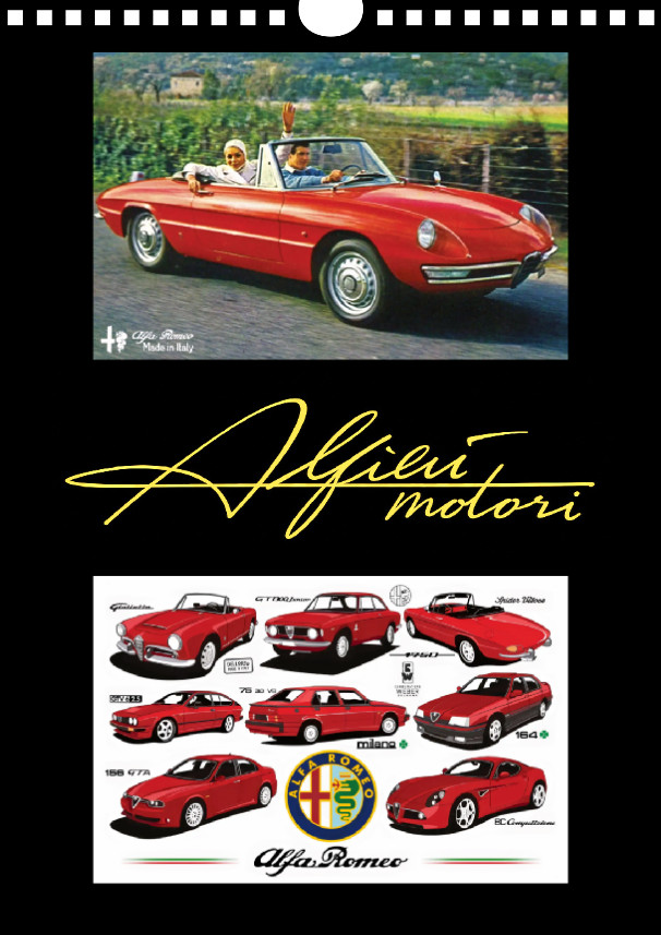 Alfa Romeo Calendar Giulia Sprint GTV Duetto Spider Veloce