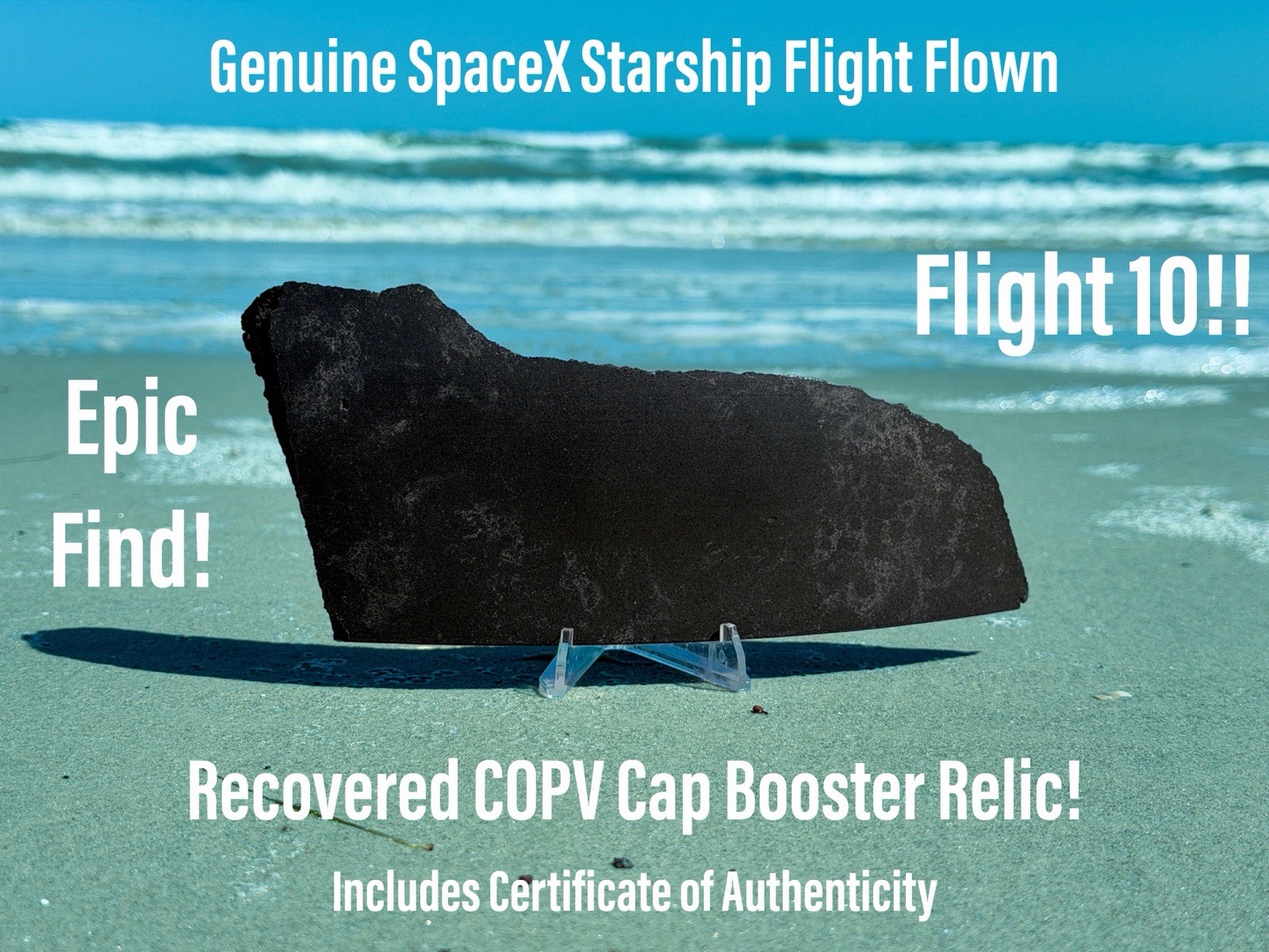 Space X Starship Historic Flight 10 Super Heavy Booster Relic COPV Bushing Cap