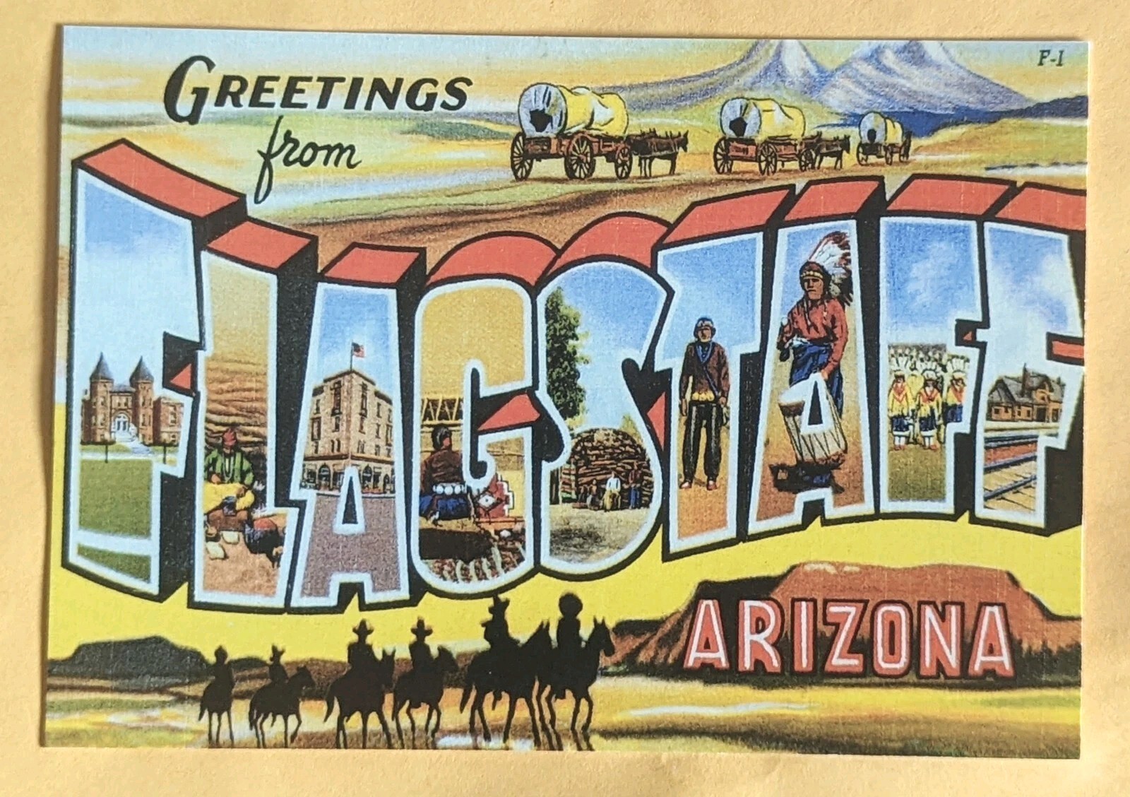 Postcard AZ: Greetings From Flagstaff. Arizona Postcard AZ: Greetings From Flagstaff. Arizona