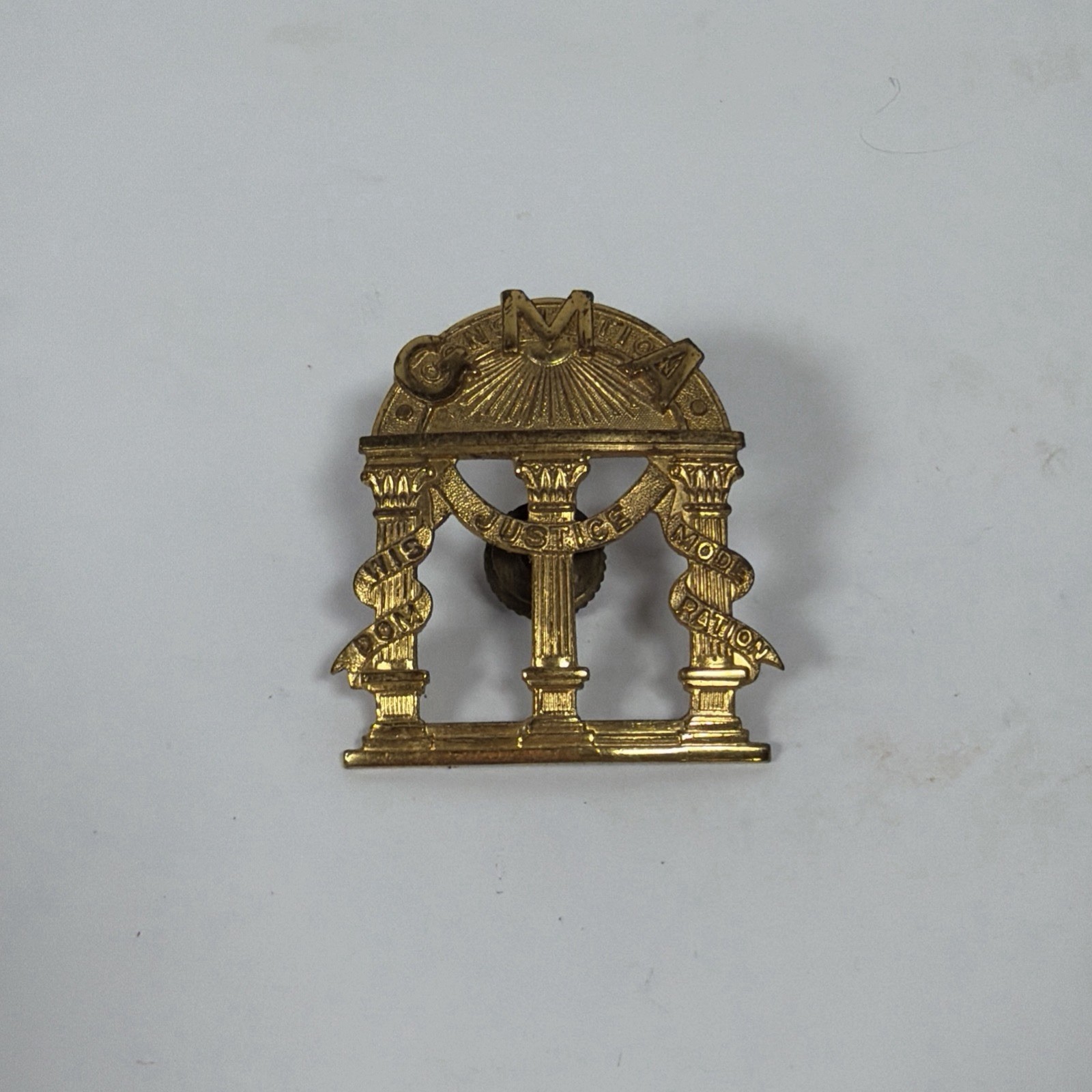 Vintage GMA Georgia Military Academy Service Visor Cap Badge Insignia
