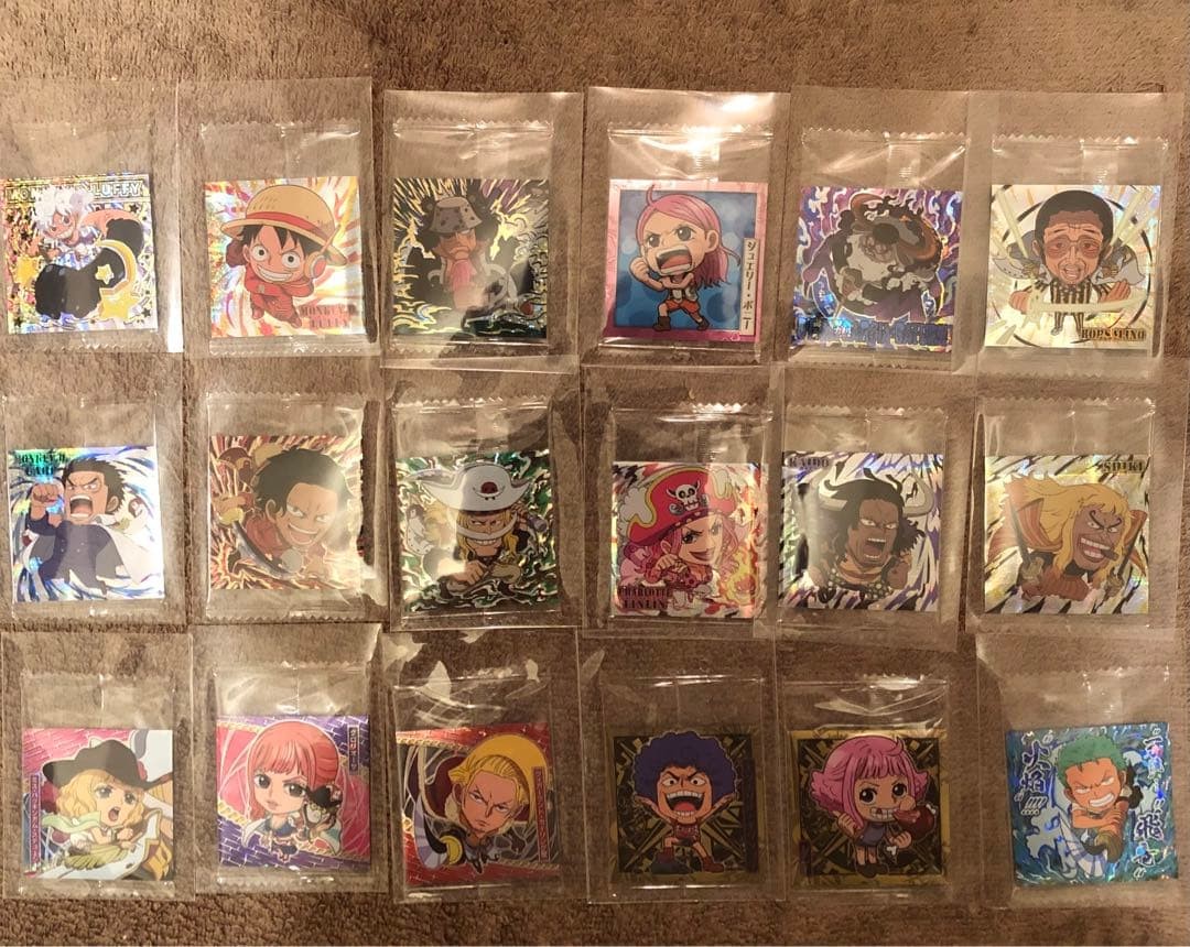 One Piece Pirate Seal Wafer LOG.12 37pcs complete Gold Parallel Age 14+