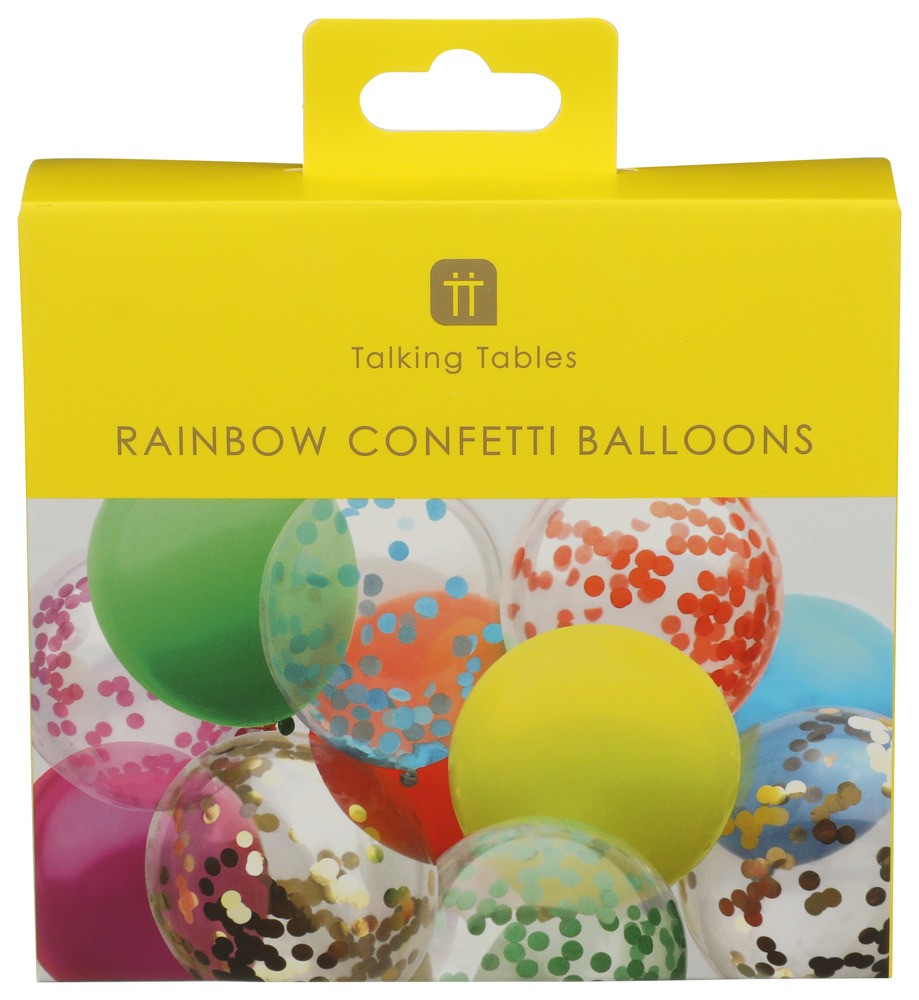 Talking Tables Balloon Rainbow Confetti 12 Ea Pack Of 12