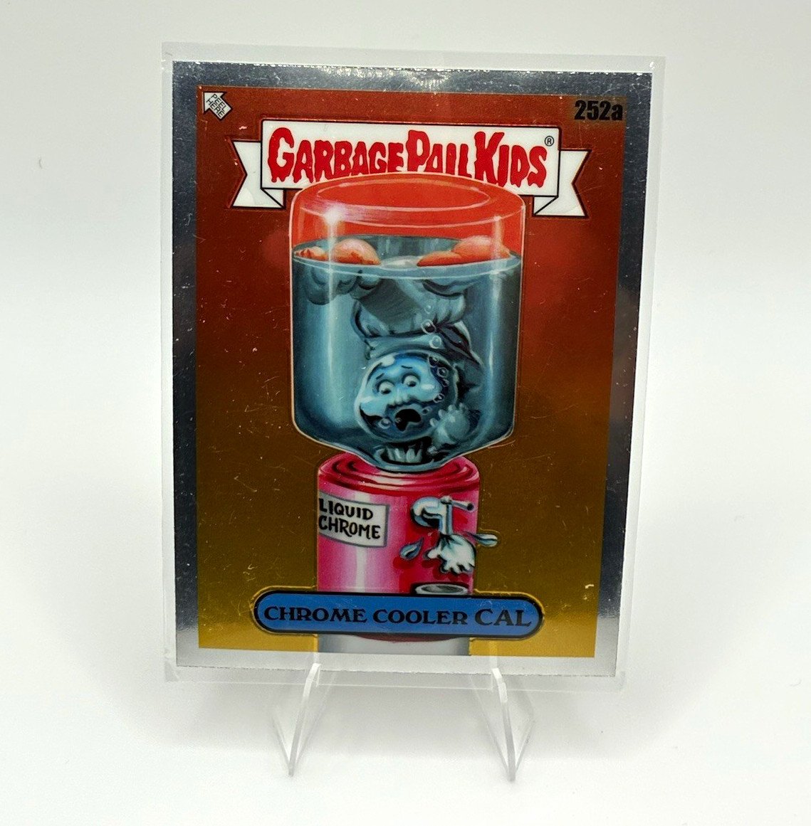 Topps 2023 Garbage Pail Kids Chrome Chrome Cooler Cal Sticker Card #252a