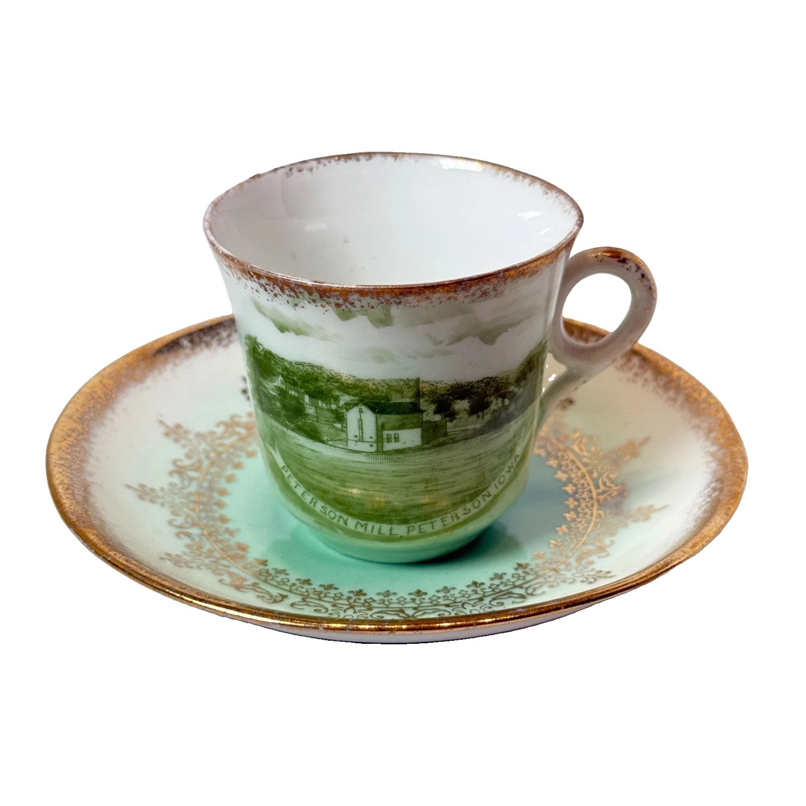 Peterson Mill - IOWA Souvenir Porcelain Trinket CHINA ANTIQUE Tea Cup Peterson Mill - IOWA Souvenir Porcelain Trinket CHINA ANTIQUE Tea Cup