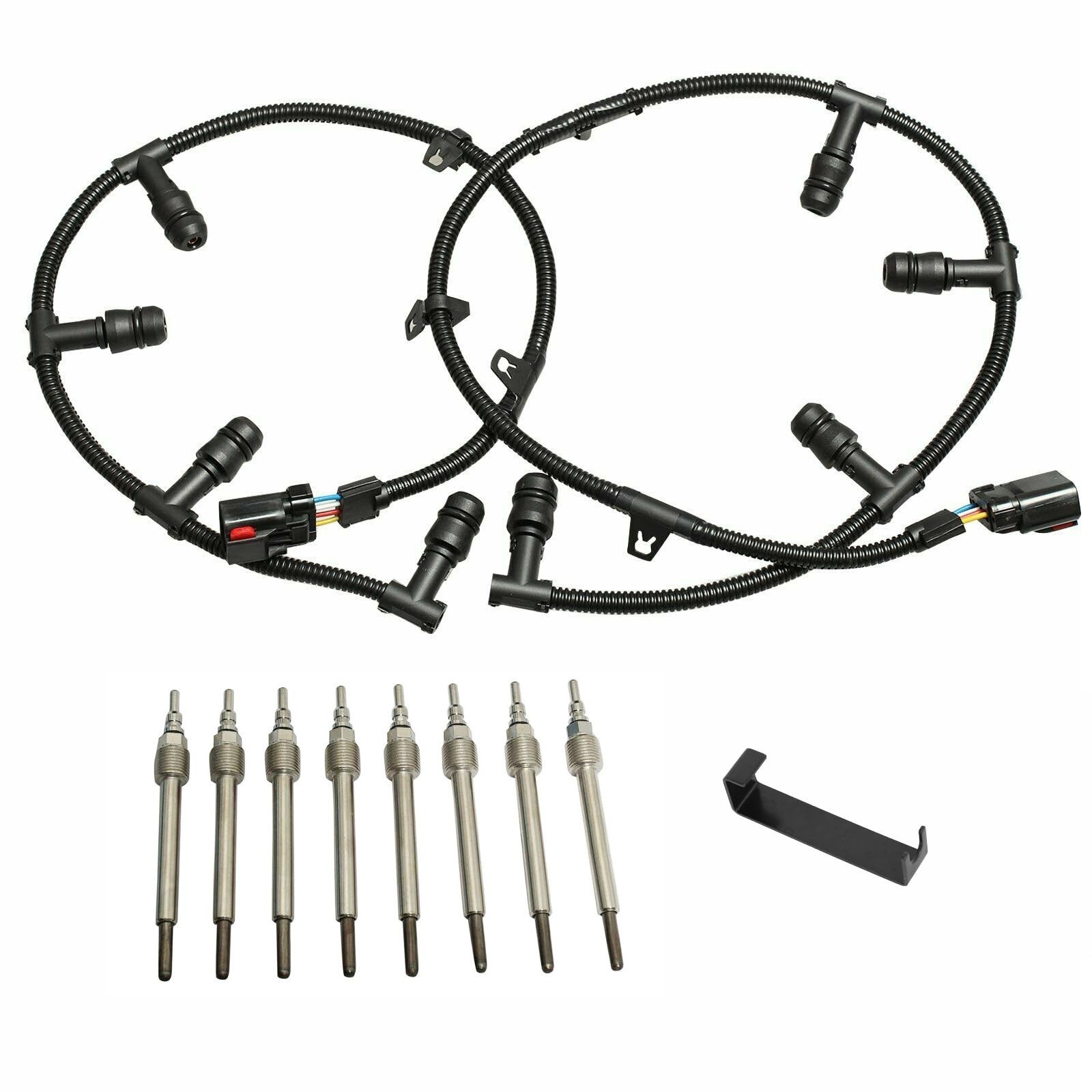 6.0 Powerstroke Glow Plug Connector Wire Harness with 8 Glow Plugs Removal To...