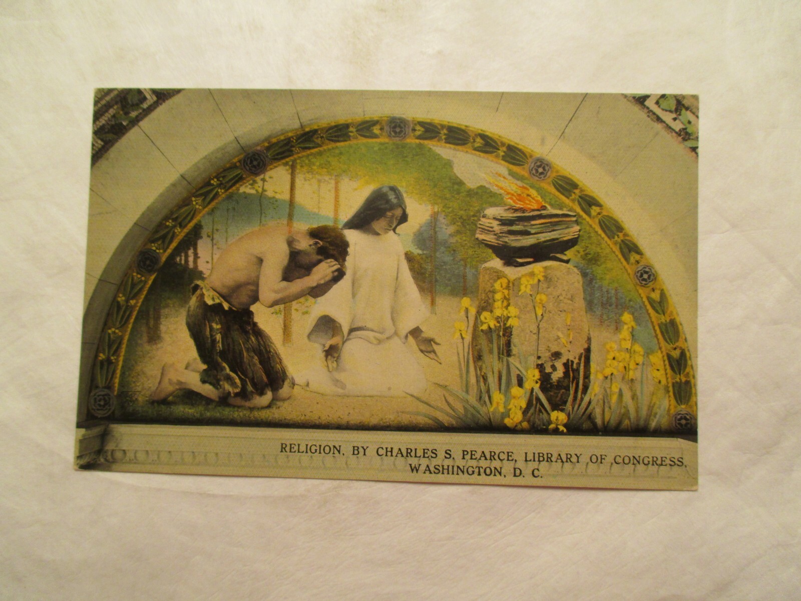 Washington DC Postcard Religion Charles Pearce Library Cong District of Columbia
