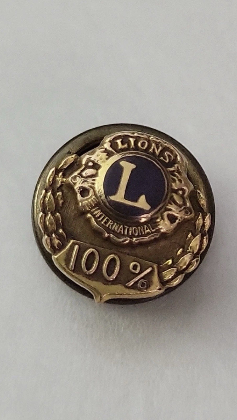 1937 1938 Lions Club International 100% Vintage Rare Attendance Screw back Pin