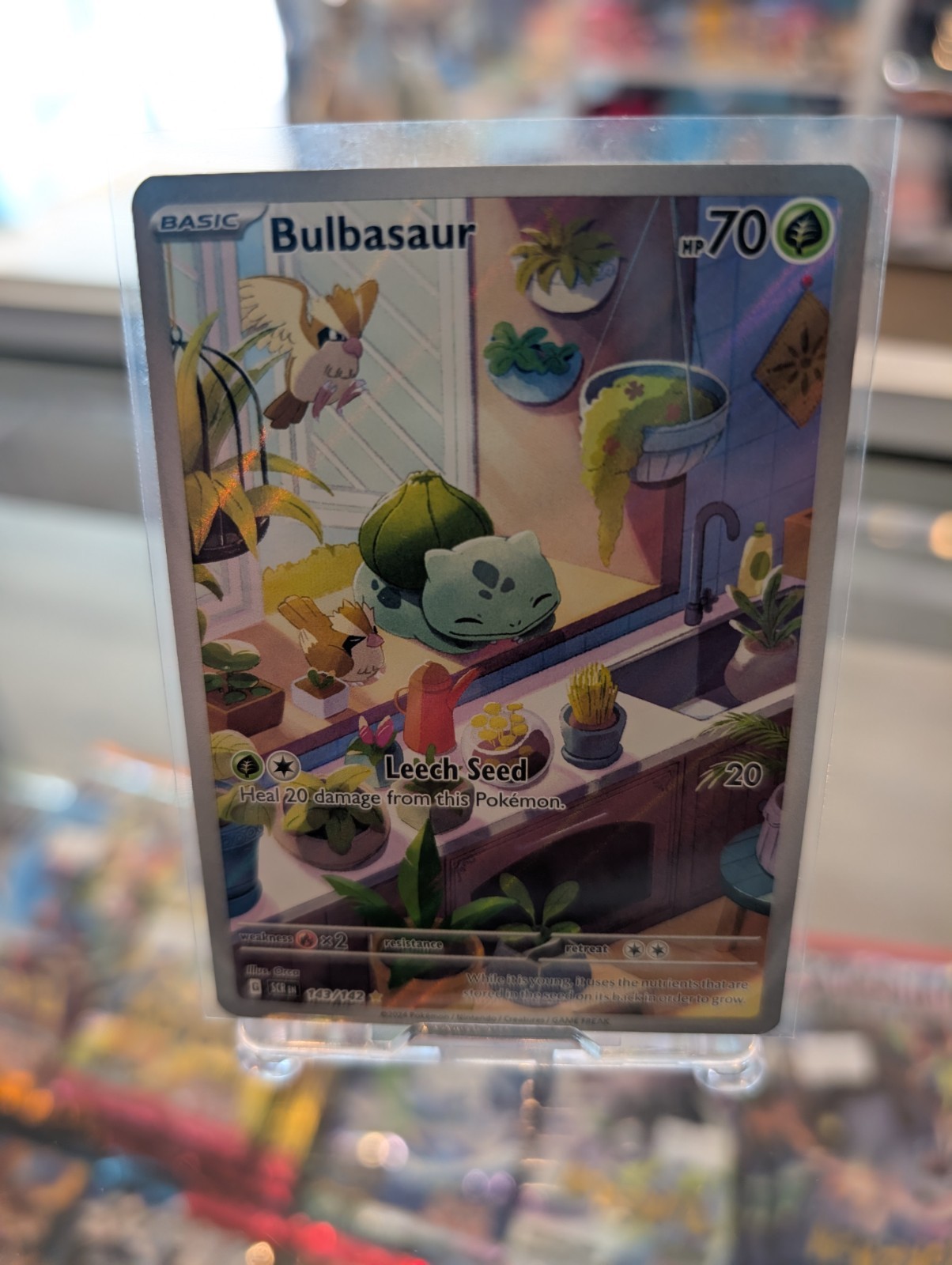 Bulbasaur 143/142 Illustration Rare Stellar Crown Pokemon Card
