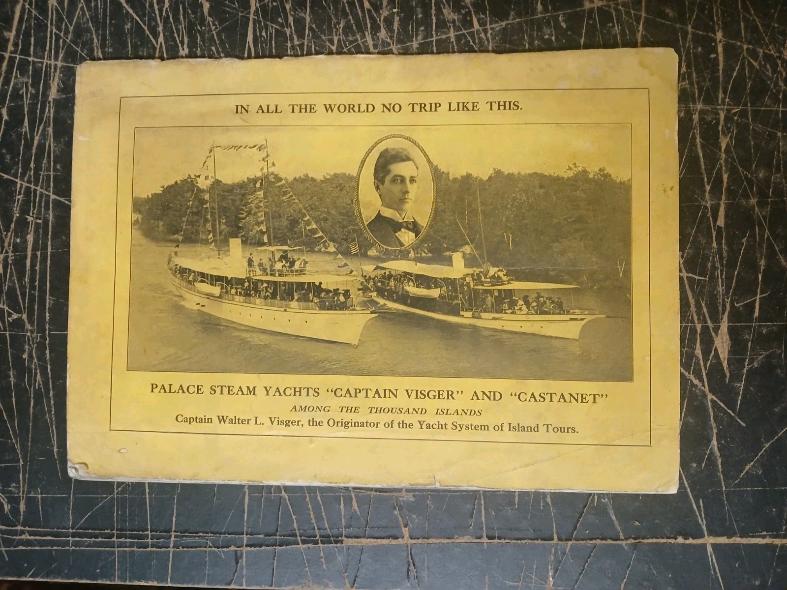 1898 Booklet. Palace Steam Yachts. Thousand Islands Tours. Walter Visger. W/map 1898 Booklet. Palace Steam Yachts. Thousand Islands Tours. Walter Visger. W/map