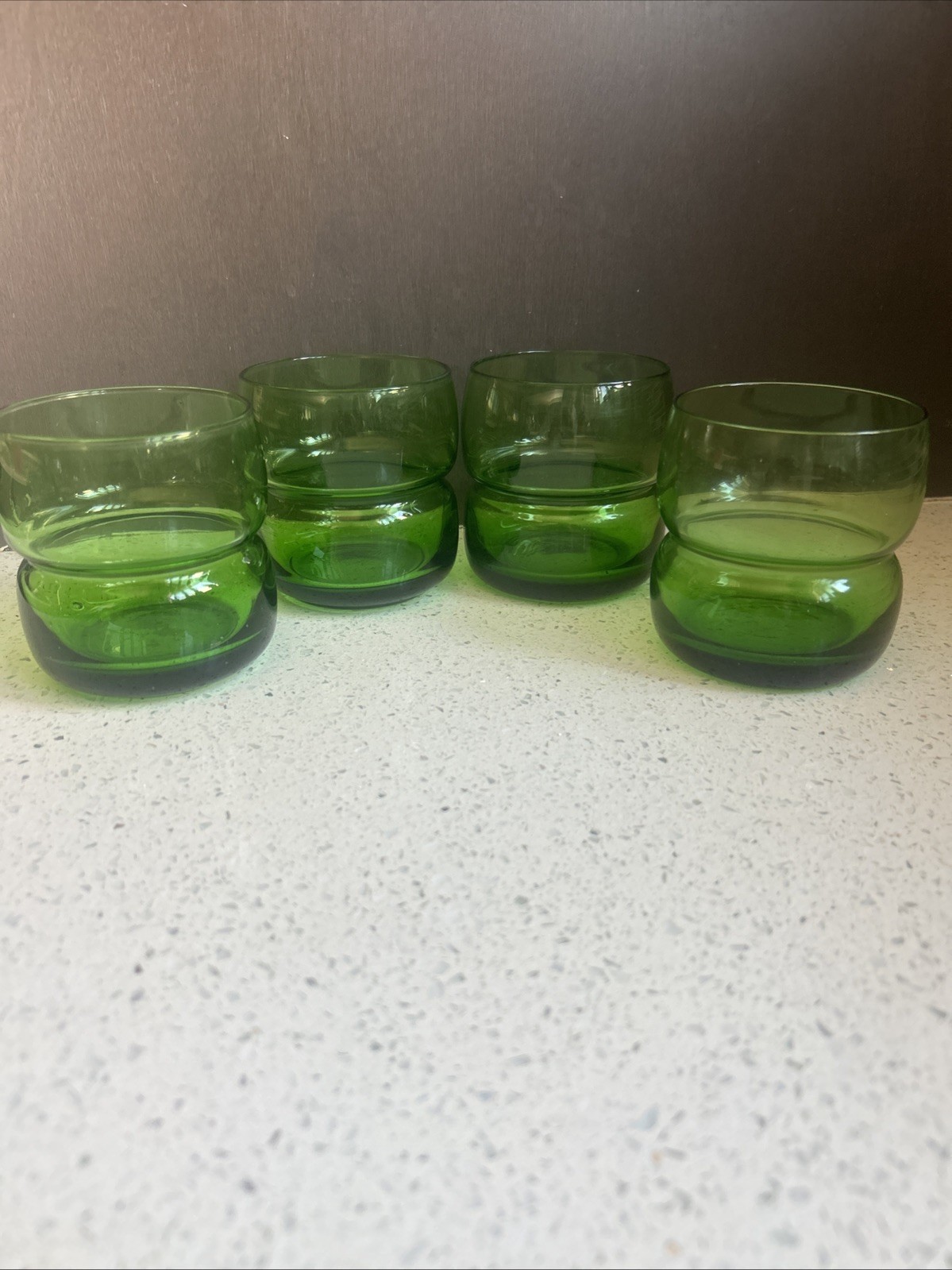 Vintage P-D Imports - COLONY - Set of 4-Green 6 Oz Rocks/Higjball Glasses Italy Vintage P-D Imports - COLONY - Set of 4-Green 6 Oz Rocks/Higjball Glasses Italy