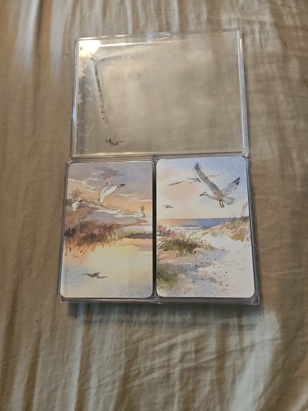 Vintage The Cape Shore Line 2 Packs Playing Cards USA Yarmouth ME Seagulls Beach