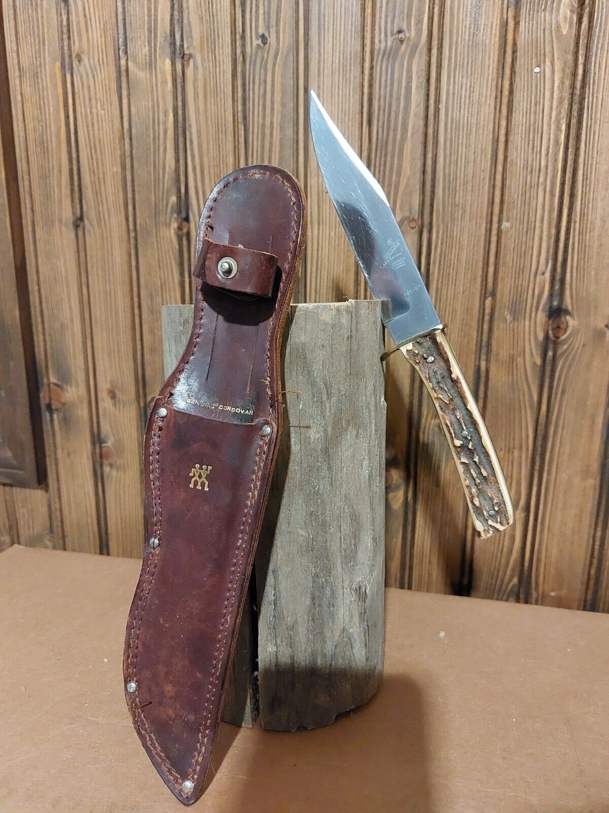 Vintage Solingen Germany JA Henckels Friodur Stag 602- 5-1/2 Fixed Blade Knife