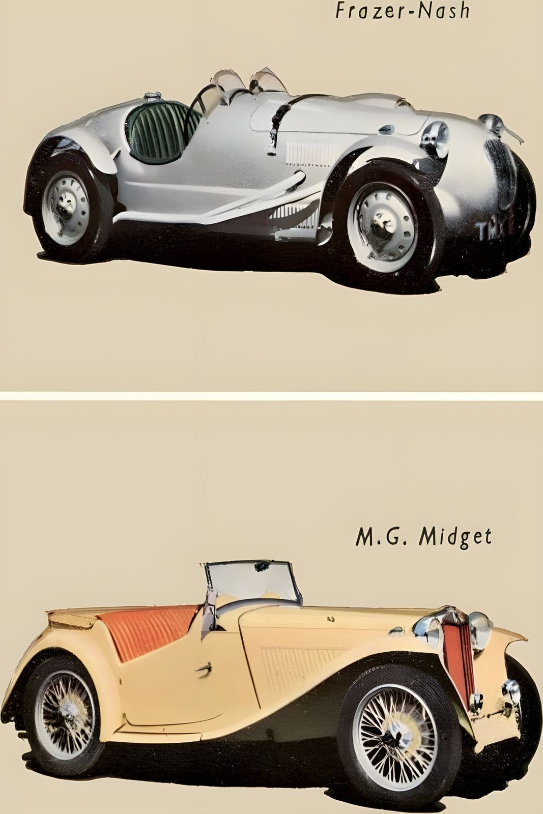 🚗 Vintage Cars Poster - Frazer-Nash & M.G. Midget - 24x36” Premium 💎 Art