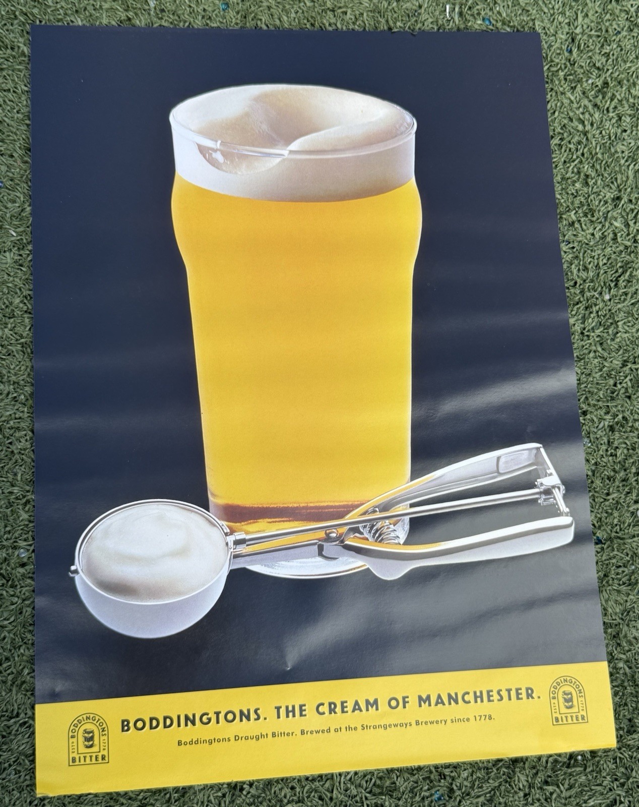 Vintage Boddingtons Beer Advertising Display “Cream of Manchester” Framed 16x13
