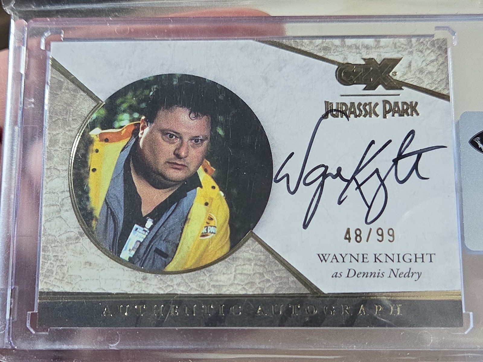 2025 Cryptozoic CZX Jurassic Park Wayne Knight as Dennis Nedry Auto SDCC #/99 2025 Cryptozoic CZX Jurassic Park Wayne Knight as Dennis Nedry Auto SDCC #/99