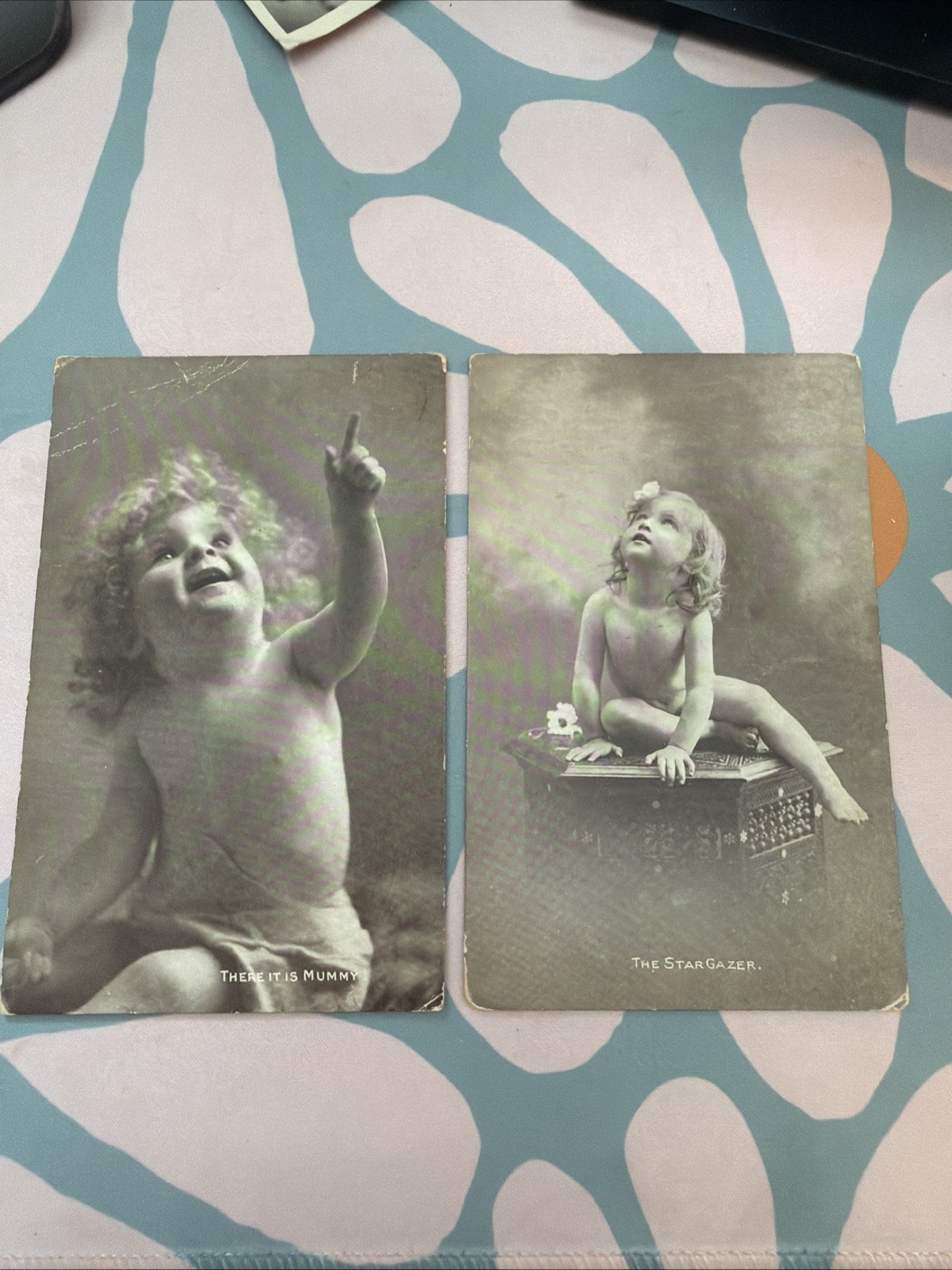 Antique Art Postcard Pair \