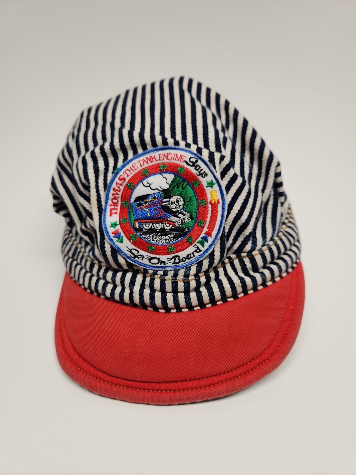 Vintage 90s Thomas the Tank Engine Doe-Spun Engineer Hat W/Extremely Rare Patch Vintage 90s Thomas the Tank Engine Doe-Spun Engineer Hat W/Extremely Rare Patch