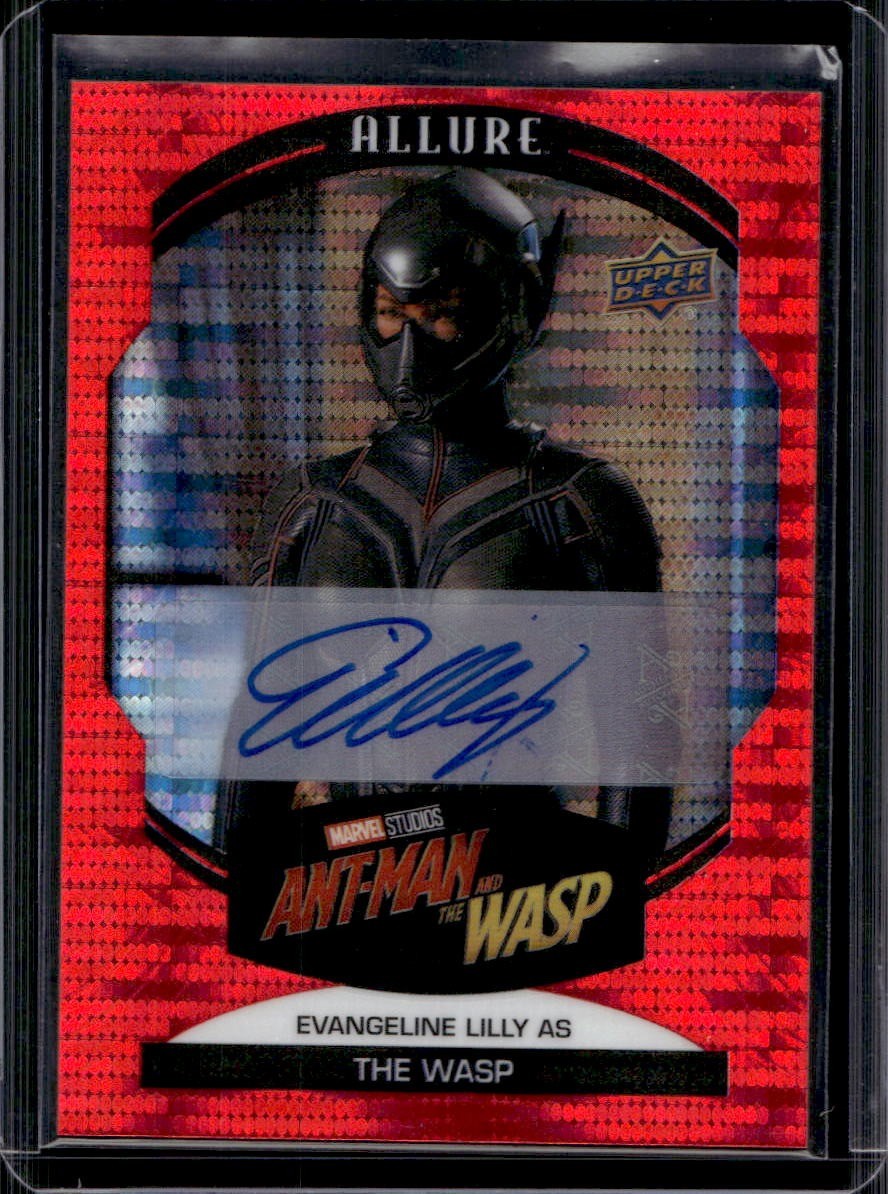 Evangeline Lilly as Wasp 2022 Upper Deck Allure Marvel Studios #86 Red Auto