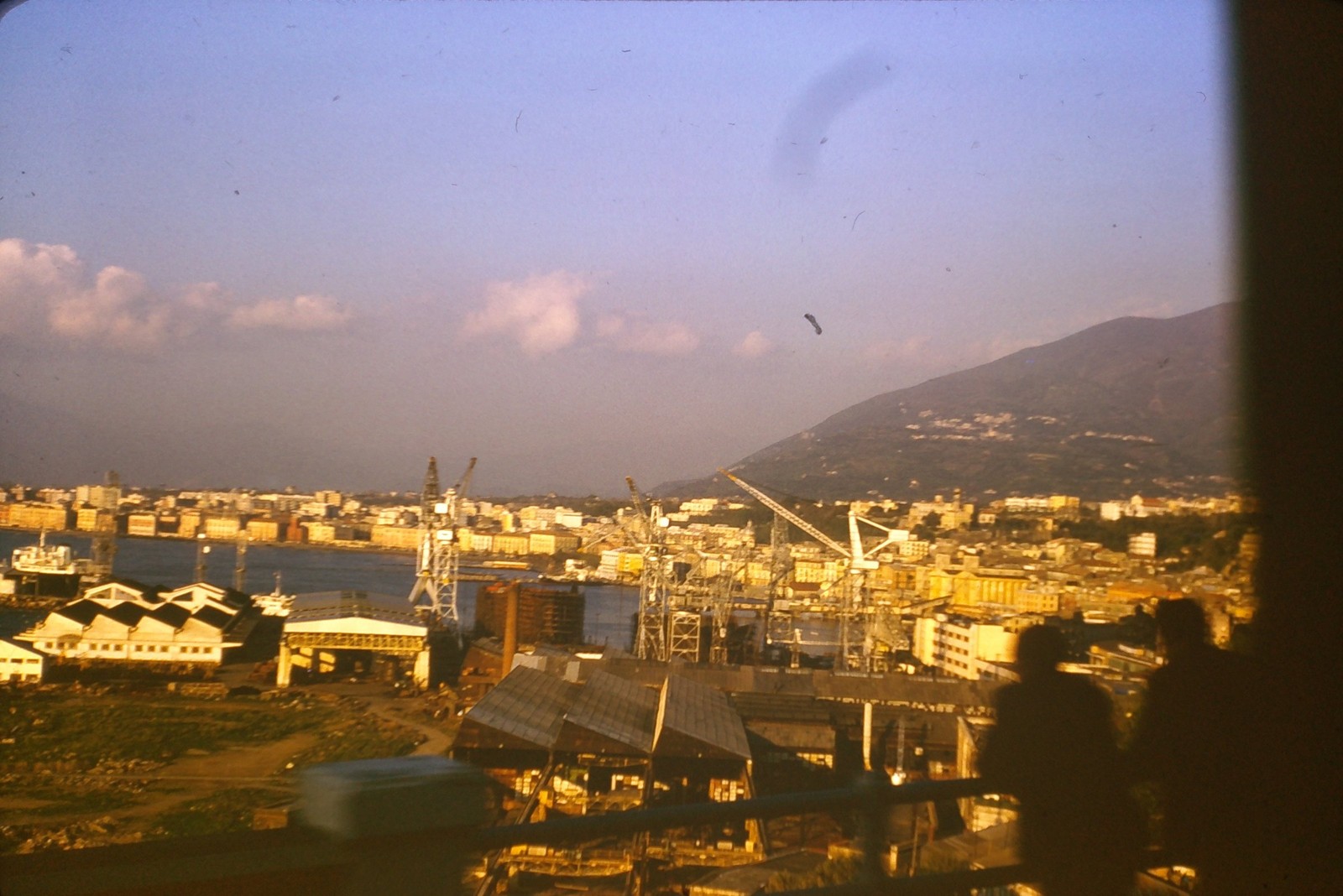 c1960\'s Kodachrome 35mm Slide, Port of Genoa Italy Industrial Harbor Cityscape c1960\'s Kodachrome 35mm Slide, Port of Genoa Italy Industrial Harbor Cityscape