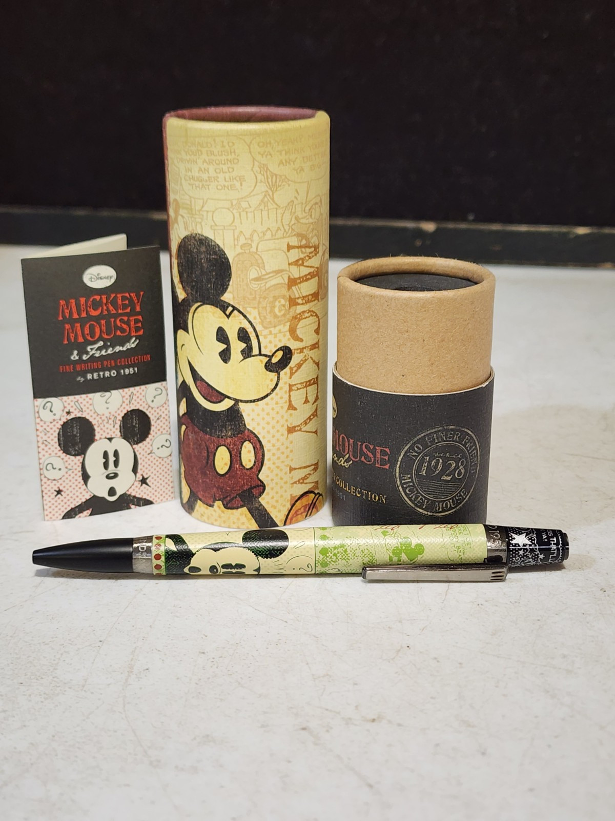 Retro 1951 Mickey Mouse Deluxe Ballpoint Pen in Box WORKS