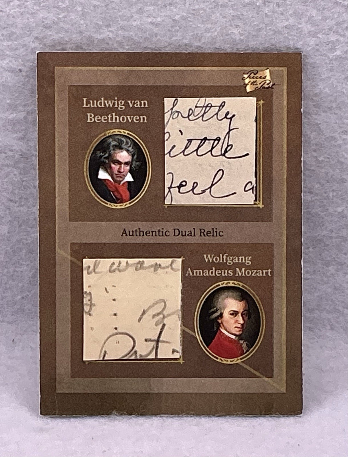 2025 Pieces Of The Past Art And Music Mozart / Beethoven Dual Handwritten Relics 2025 Pieces Of The Past Art And Music Mozart / Beethoven Dual Handwritten Relics