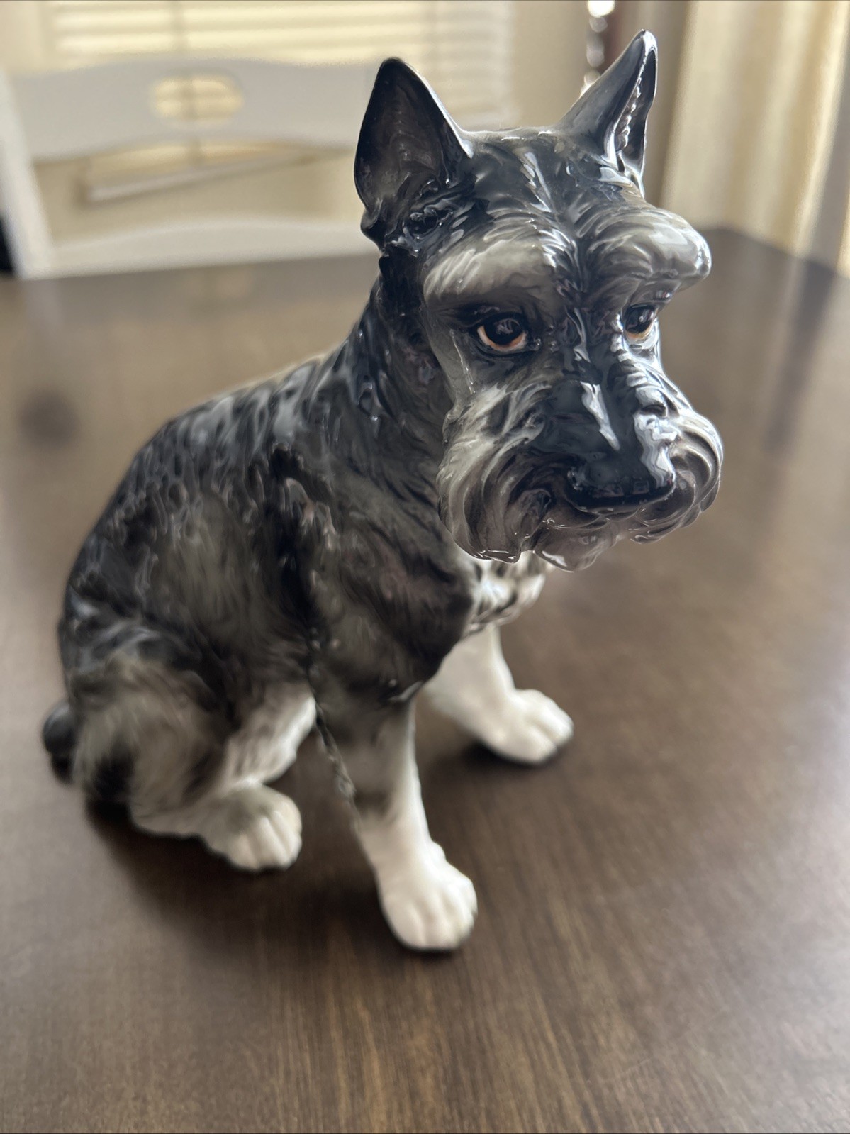 MCM Napcoware Japan #9854 Schnauzer Grey Terrier Dog Porcelain Figurine 7.5 MCM Napcoware Japan #9854 Schnauzer Grey Terrier Dog Porcelain Figurine 7.5