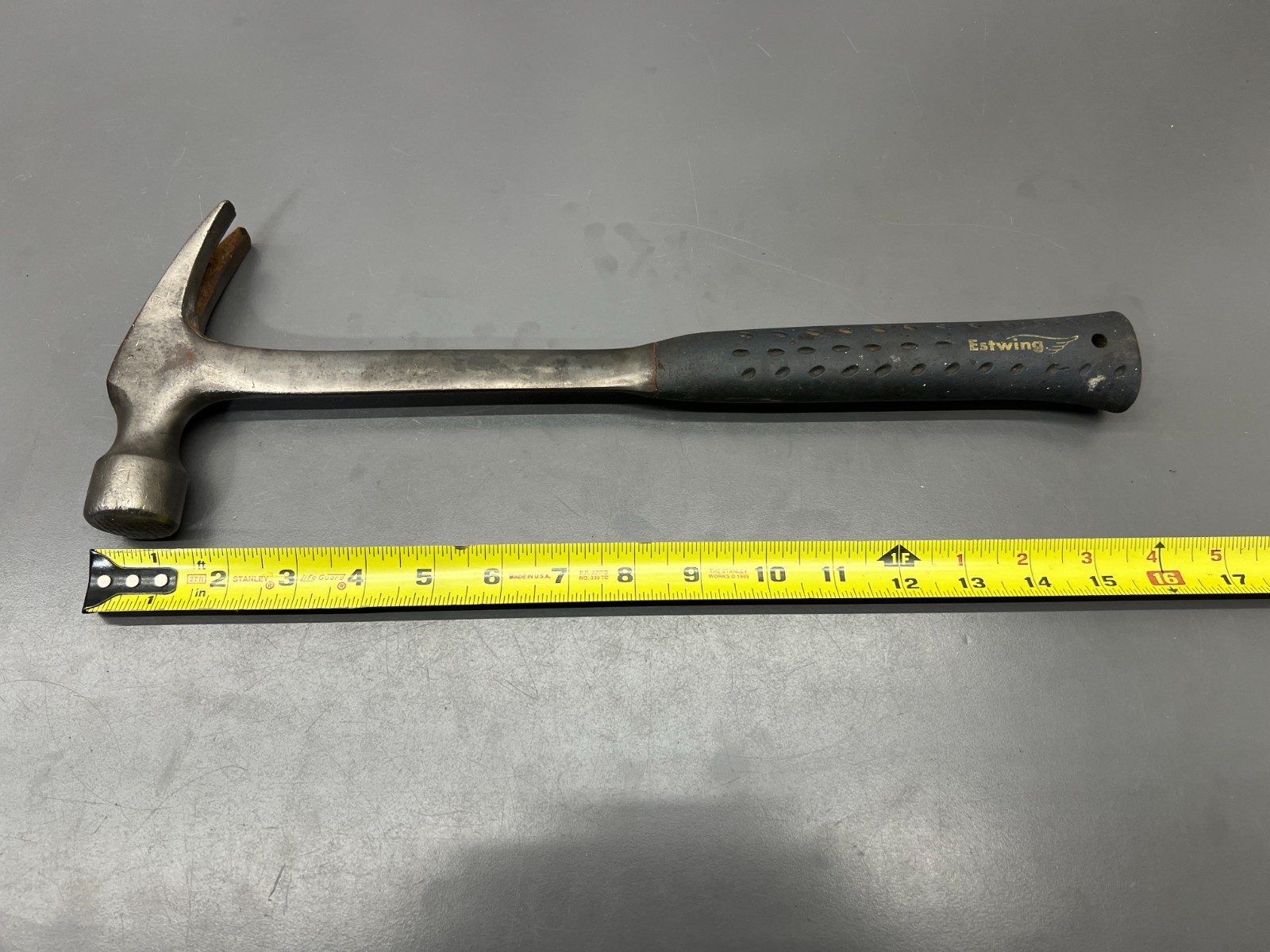 (H1) VINTAGE ESTWING E3-22SM 22oz STRAIGHT RIP MILLED FRAMING HAMMER 16\